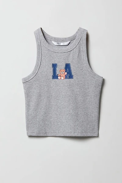 Girls Graphic Ribbed Tank