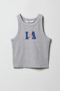 Girls Graphic Ribbed Tank