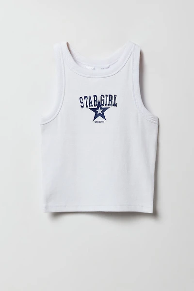 Girls Graphic Ribbed Tank