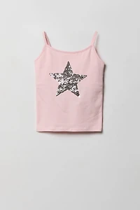 Girls Sequin Graphic Cami