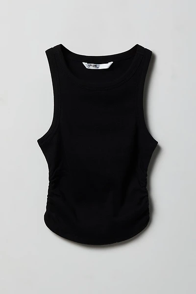 Girls Ribbed Side Cinched Tank