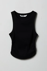 Girls Ribbed Side Cinched Tank