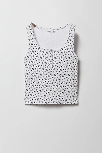Débardeur Henley côtelé pour fille