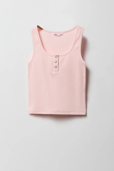 Débardeur Henley côtelé pour fille