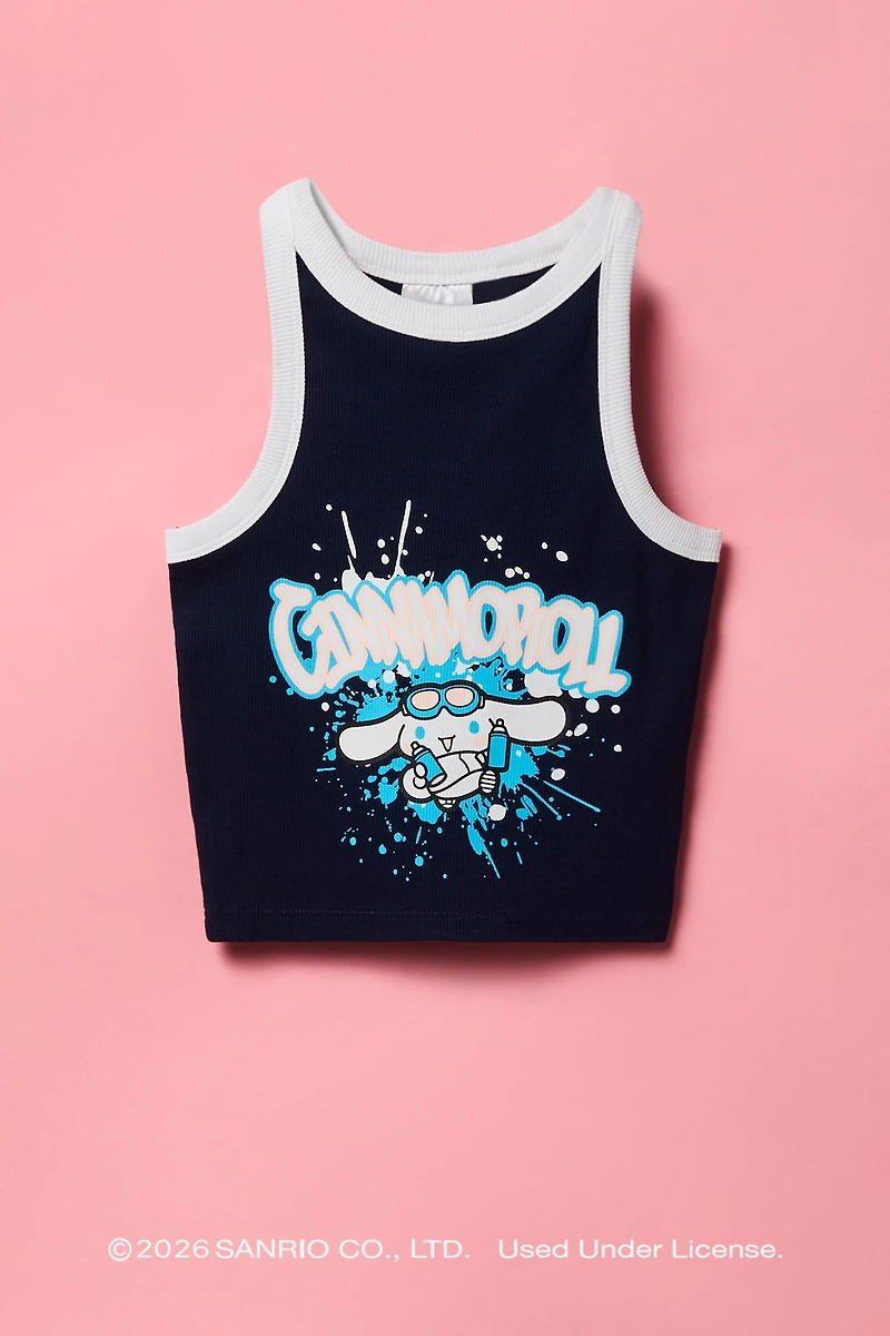 Cinnamoroll™ Girls Ribbed Ringer Tank