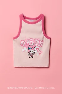 My Melody™ Girls Ribbed Ringer Tank