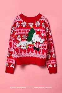 Hello Kitty® & Cinnamoroll™ Girls Christmas Sweater
