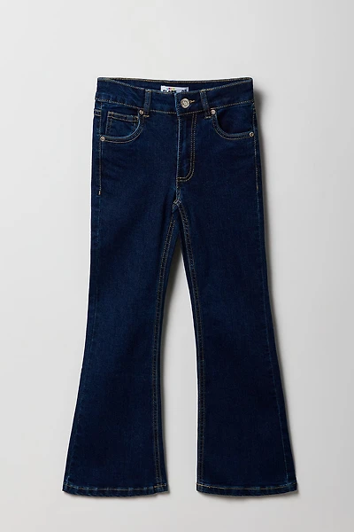 Jean évasé mi-taille pour filles