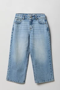 Jean super baggy à taille montante pour fille