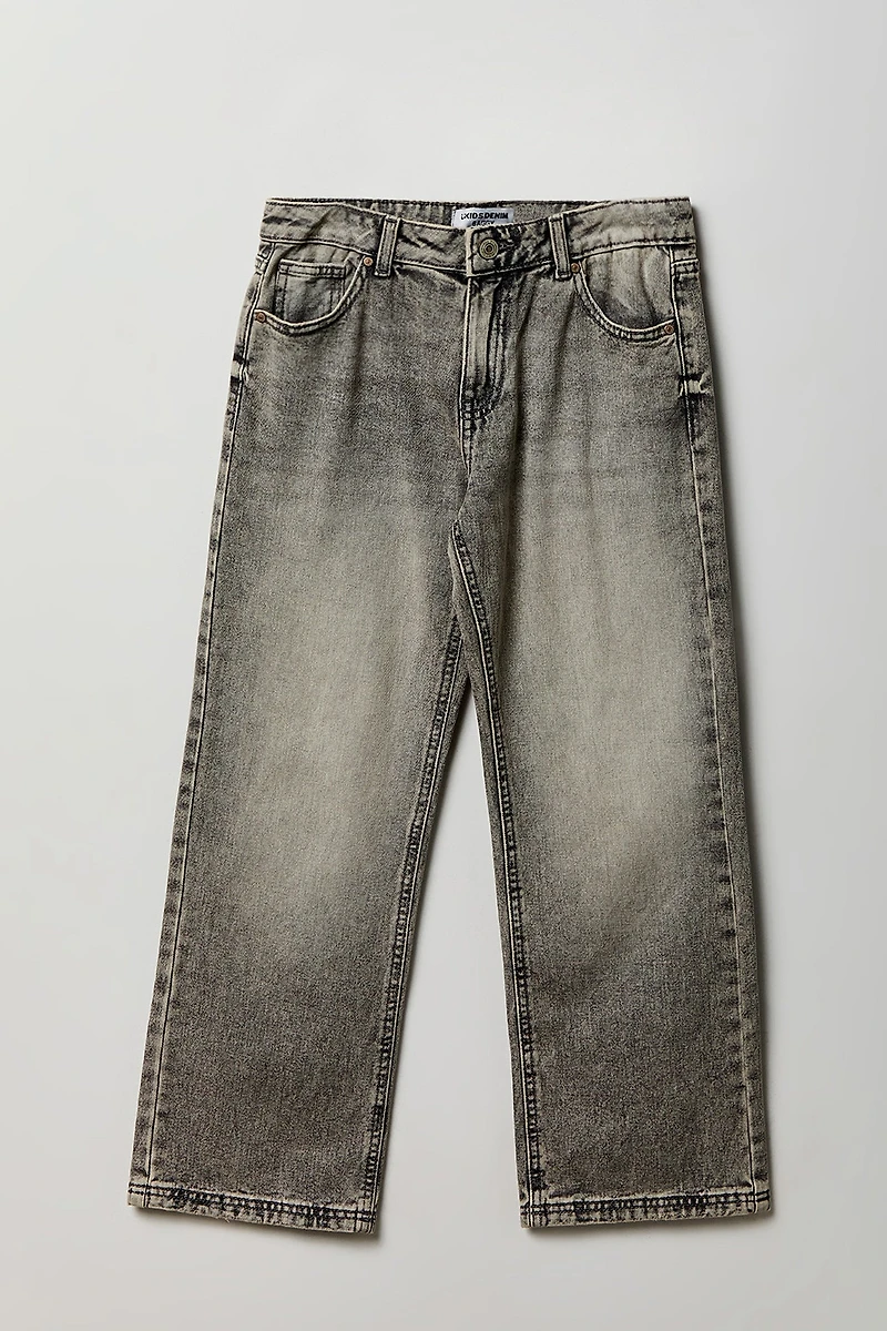 Girls Low Rise Baggy Grey Jean