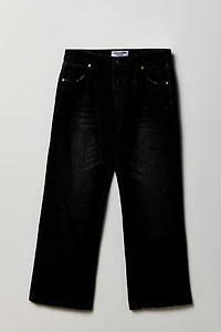Girls Low Rise Baggy Black Jean