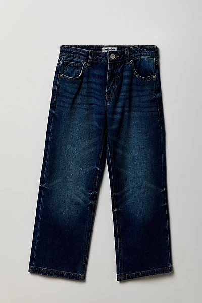 Girls Low Rise Baggy Dark Jean