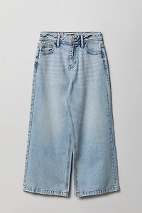 Girls High Rise Wide Leg Jean