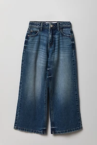 Girls High Rise Wide Leg Jean