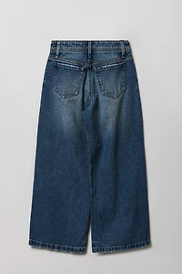 Girls High Rise Wide Leg Jean