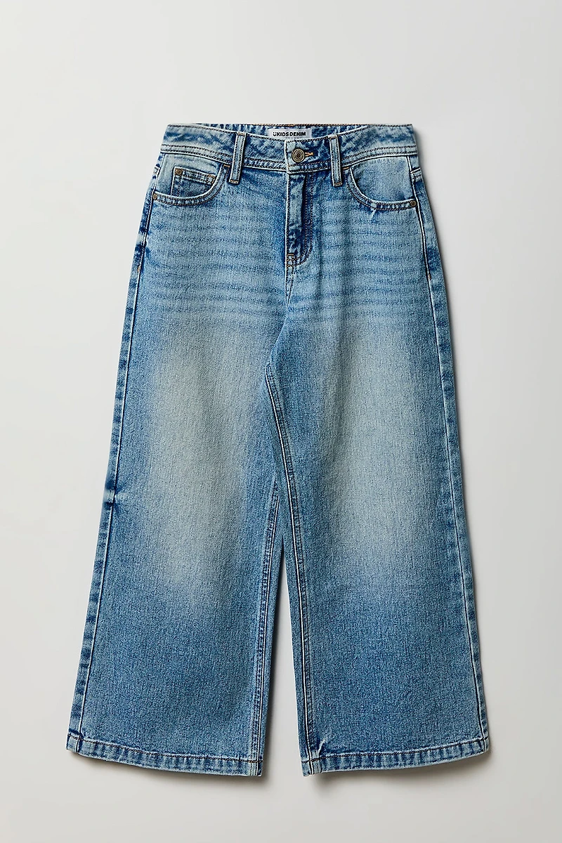 Girls High Rise Wide Leg Medium Jean