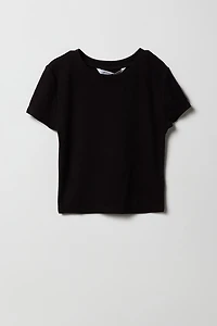 Girls Ribbed Baby T-Shirt