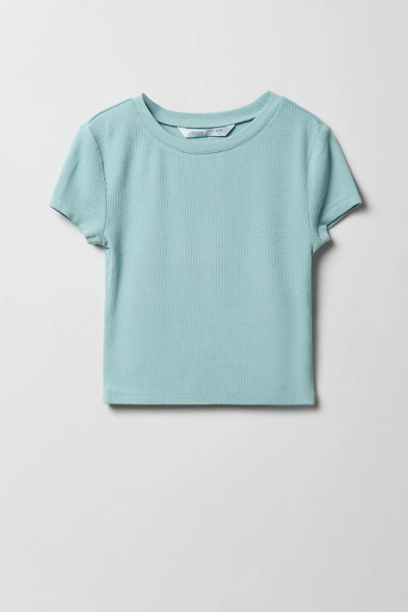 Girls Ribbed Baby T-Shirt