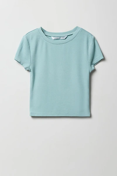 Girls Ribbed Baby T-Shirt