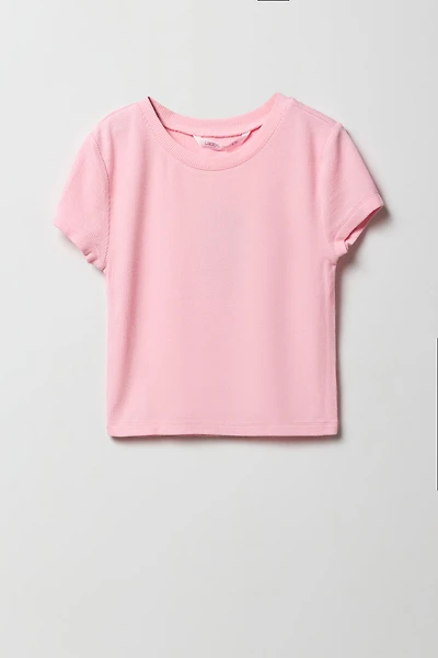 Girls Ribbed Baby T-Shirt