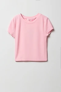 Girls Ribbed Baby T-Shirt