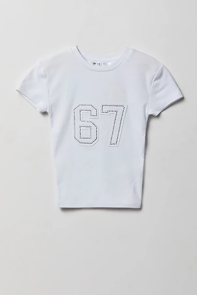 Girls Embellished Graphic T-Shirt