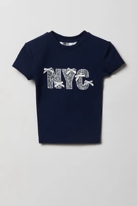 Girls Embellished Graphic T-Shirt