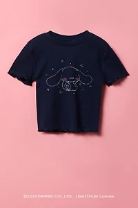 Cinnamoroll™ Girls Rhinestone Ribbed T-Shirt