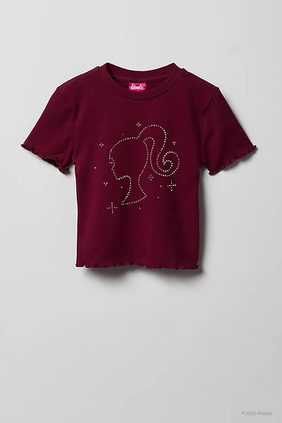 Barbie™ Girls Rhinestone Ribbed T-Shirt