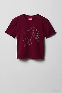 Barbie™ Girls Rhinestone Ribbed T-Shirt