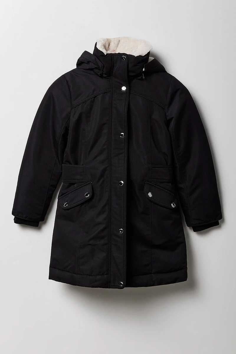 Girls Faux Fur Lined Parka