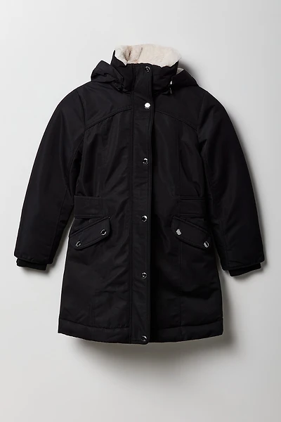 Girls Faux Fur Lined Parka