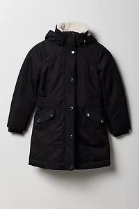 Girls Faux Fur Lined Parka