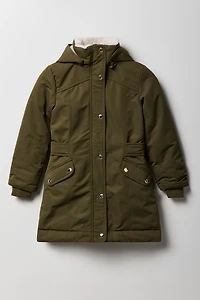 Girls Faux Fur Lined Parka