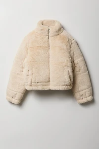 Blouson matelassé boutonné pour filles