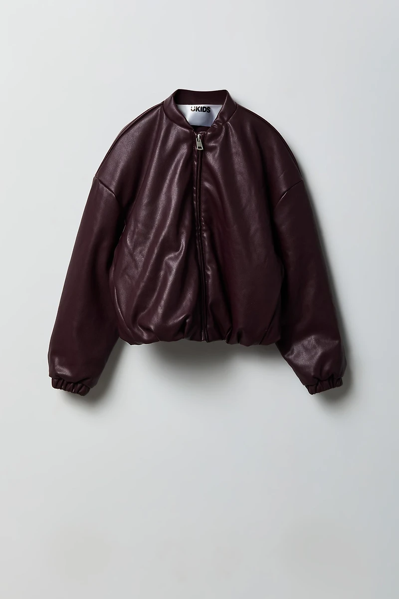 Blouson aviateur en similiuir