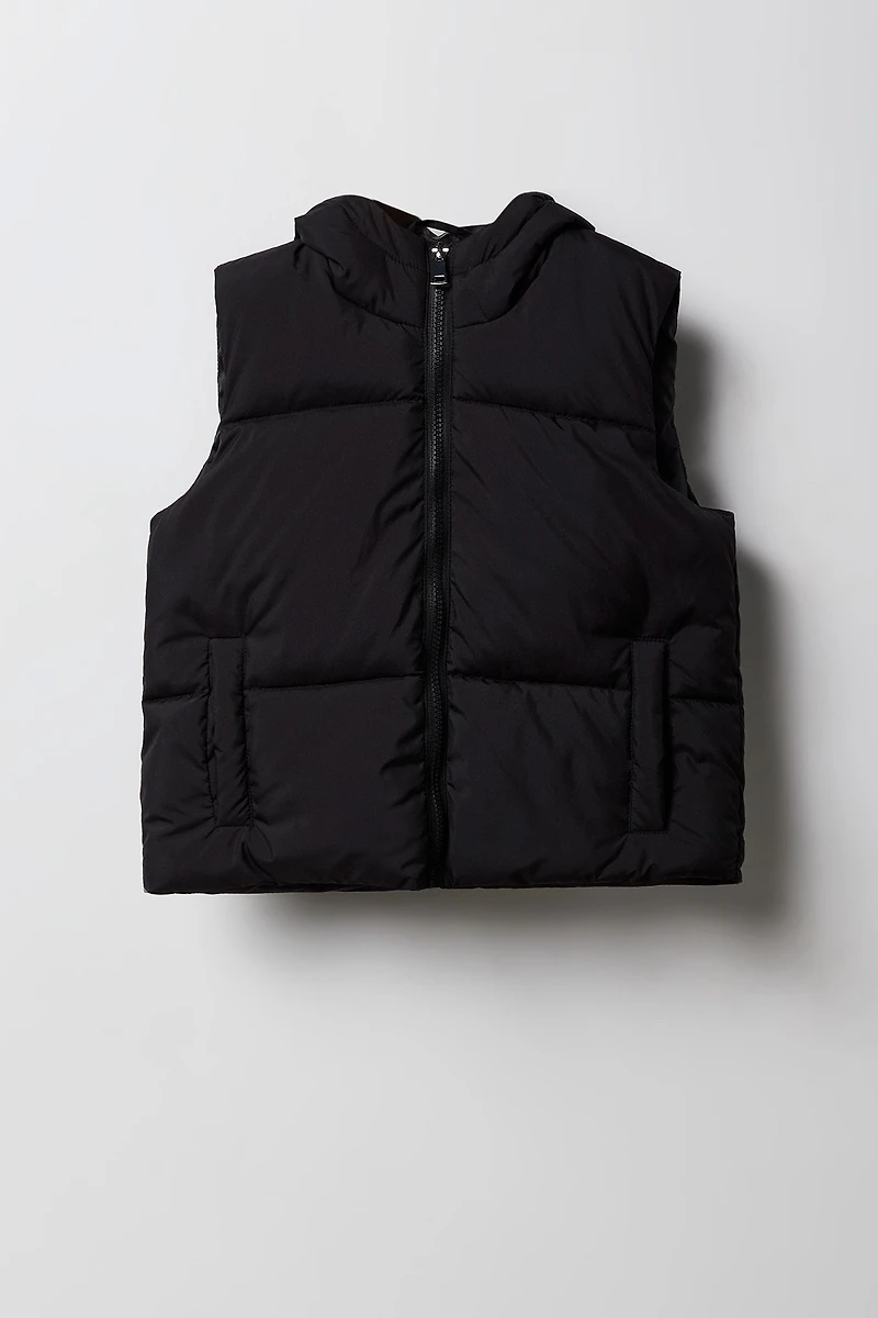 Girls Hooded Puffer Vest