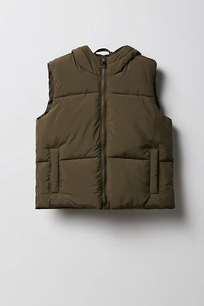 Girls Hooded Puffer Vest