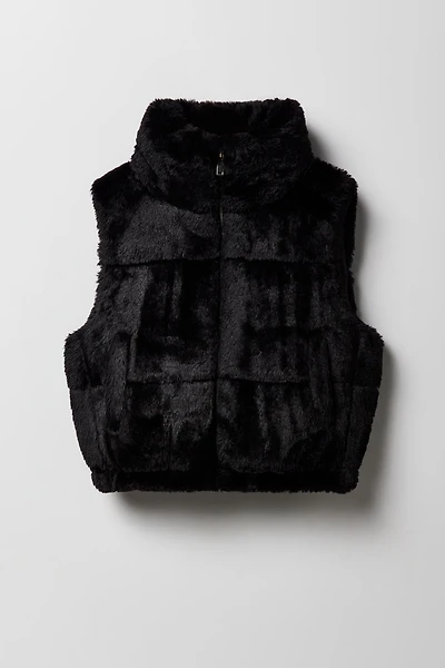 Girls Faux Fur Puffer Vest