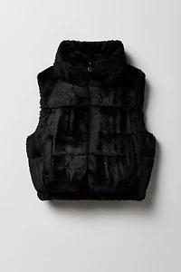 Girls Faux Fur Puffer Vest