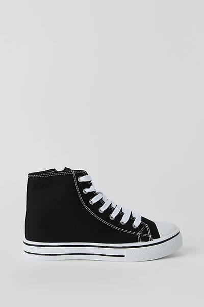 Girls Canvas High Top Lace Up Sneaker