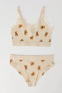 Ensemble avec débardeur côtelé sans couture et sous-vêtement pour fille