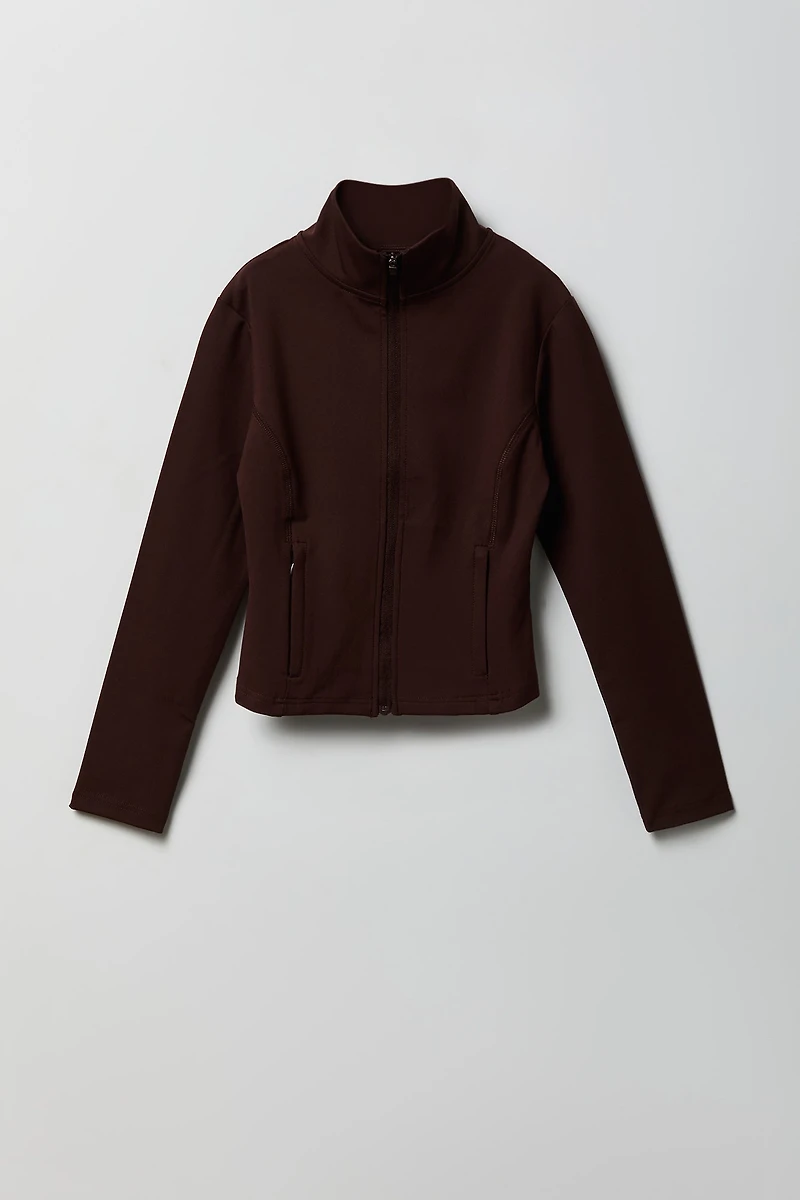 Blouson Active à haute densité avec fermeture glissière pour fille