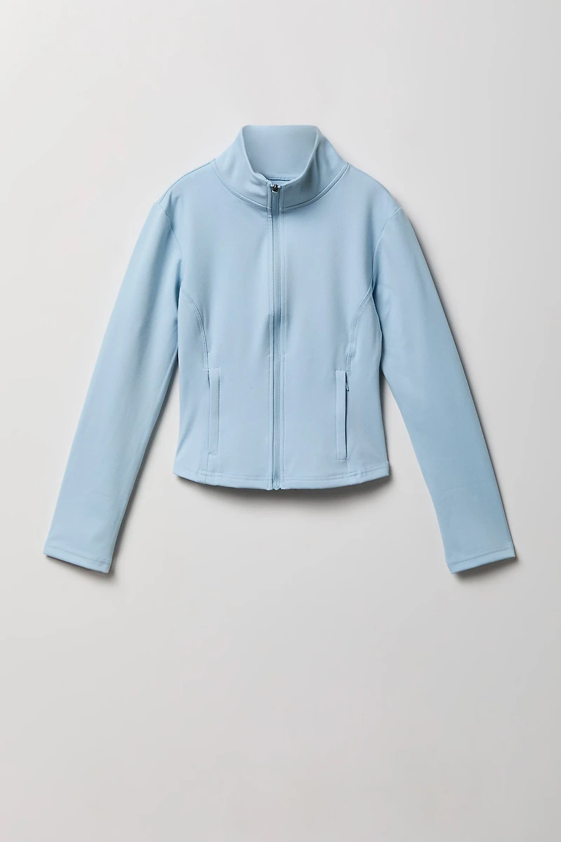 Girls Active High Density Zip-Up Jacket