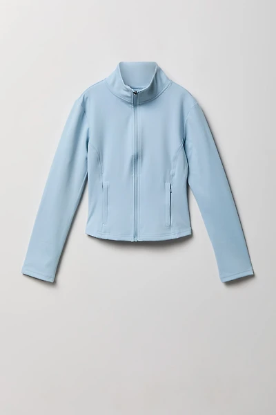 Girls Active High Density Zip-Up Jacket