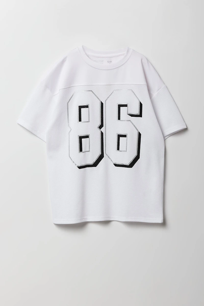 Girls Active Graphic Mesh Jersey