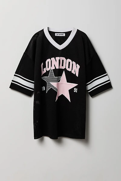 Girls City Graphic Mesh Jersey