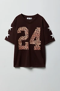 Jersey en filet imprimé pour fille