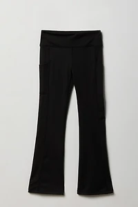 Girls Active Side Pocket Flare Pant