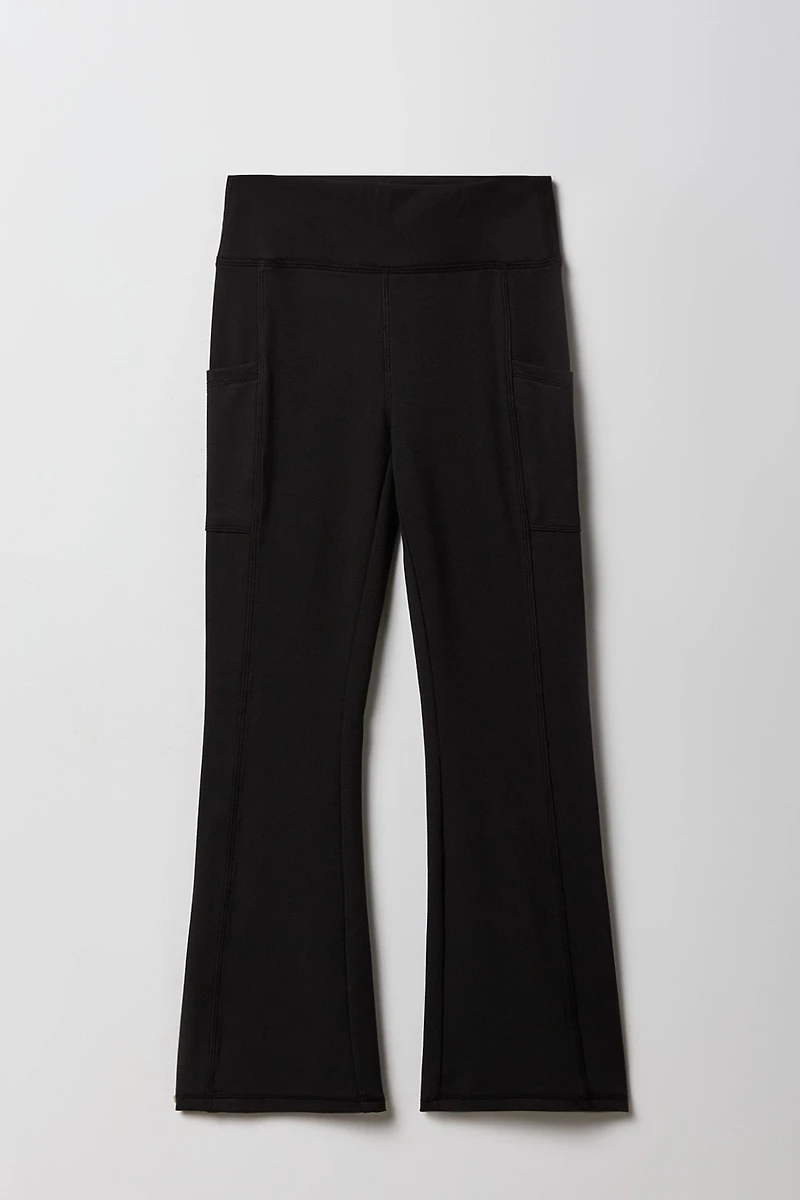 Girls Active Side Pocket Flare Pant